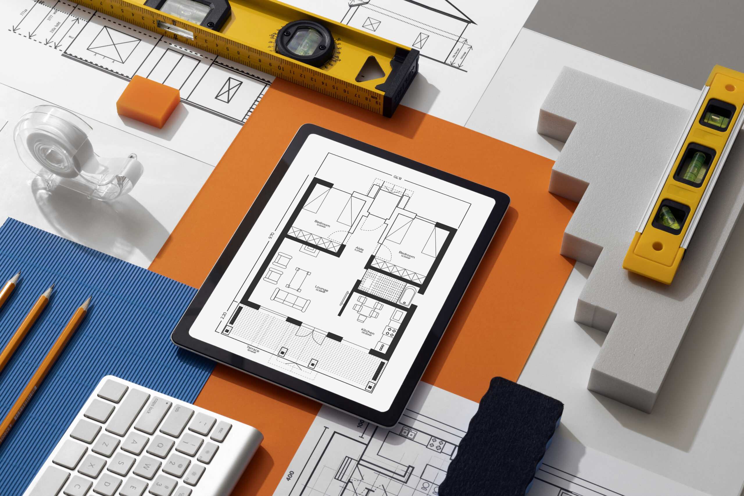 top-view-measuring-tools-still-life